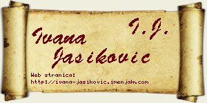 Ivana Jasiković vizit kartica
